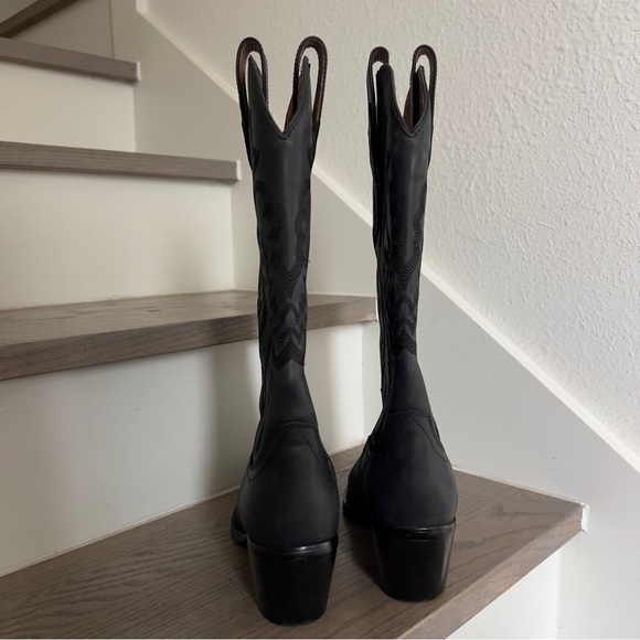 NWOB Jeffrey Campbell Dagget Western Cowboy Boots in Black - Picture 4 of 8